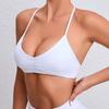Ropa interior deportiva europea y americana para mujer, sujetador de fitness para correr de secado rápido con espalda a prueba de golpes, chaleco de yoga sexy con almohadilla de pecho desmontable
