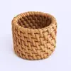 Anel de Guardanapo Japonês de Rattan Tecido Anel de Papel Toalha Feito à Mão Anel de Pano de Boca Anel Quadrado de Toalha Fivela de Guardanapo Tecida Anel de Comida de Palha
