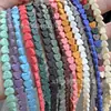 Cuentas Sueltas de Piedra Volcánica en Forma de Corazón, Cuentas de Piedra Volcánica de Colores, Accesorios para Joyería DIY Semi-terminados al por Mayor