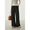 Calça slim reta de cintura alta para mulheres, leve e com bom caimento, confortável e amiga da pele, calça casual, novo modelo outono 2026 H083103