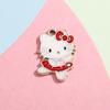Colgante de Gato Kt Accesorios Colgante Pequeño Estilo Europeo y Americano Dibujos Animados Aleación Goteo de Aceite Accesorios de Joyería Pulsera DIY Ropa Pendientes