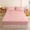 Faldón de Cama de Algodón de Xinjiang Clase A Algodón Puro Apto para la Piel Cobertor de Cama de Cobertura Total Ajustado Borde Elástico Protector de Colchón Simmons