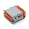 Conector automotriz DT06-2S conector impermeable DT04-12PA placa de extremo macho y hembra pasador recto doblado en ángulo enchufe de clavija