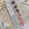 Popular Transfronteiriço Misturado Estéreo Borracha Macia Flor Resina Fantasia Gelo Transparente Flor de Cinco Pétalas Cereja Caixa Longa Acessórios de Diamante