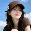 2026 Decoração de Cinto Nova Versátil Estilo Coreano Cor Sólida Simples Boné de Baseball Respirável ao Ar Livre Casual Chapéu de Proteção Solar