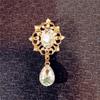 Accesorios de metal para bricolaje, pajarita, placa de flores, hebilla de diamante, collar, accesorios florales, accesorios para el cabello hechos a mano, colgante de gema con forma de gota de agua