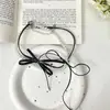 Plata Cuerda de Cuero Lazo Perla Collar para Mujer Dulce Fresco Estilo Sentido del Diseño Nicho Doble Cadena Clavícula Moderno