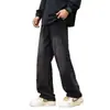 Jeans Elásticos de Cintura para Hombre Tallas Grandes Primavera y Otoño Rectos Sueltos Versátiles Nuevos de Moda Estilo Americano Hong Kong Pantalones