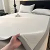 Esterilla de cama de oso de dibujos animados segura para bebés Clase A, alfombrilla refrescante de seda de hielo de frijol de hielo para verano, lavable a máquina, alfombrilla suave con aire acondicionado