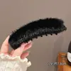 Pinza de Pelo de Felpa con Estampado de Leopardo Estilo Coreano para Mujer, Pinza Banana para Cola de Caballo Alta, Pasador para Moño, Nuevo Accesorio de Pelo de Invierno