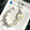 Nueva Cadena Transparente para Teléfono Móvil con Cuentas Pintadas a Mano, Colgante para Llavero de Coche, Accesorios para Colgar Equipaje, Cadena Colgante Antiperdida para Teléfono Móvil