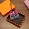 Bolsa para Llaves de Celebridad de Internet Bolsa Transparente de Platino Colgante Mini Auriculares Lápiz Labial Llave de Coche Billetera para Monedas Accesorios Colgantes para Coche para Mujeres