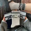 Calcetines de algodón para mujer con lazos para primavera y otoño, calcetines de media pantorrilla estilo universitario ins japonés, calcetines de algodón con parte superior de burbuja para otoño e invierno para niñas