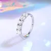 Anillo Hw de Cubo de Azúcar Diamante de Plata de Ley S925 para Mujer Estilo Ins Moda Nicho Índice de Piedra de Alto Carbono Anillo de Dedo Anillo Plano de Lujo Accesible