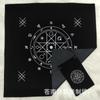 En Stock Estilo Europeo Tarot carta estrella de cinco puntas mantel de franela negra traje mantel de ceremonia vintage bolsa para cartas tapete de mesa venta al por menor