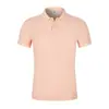 Ropa formal de verano ropa de trabajo de negocios algodón con cuentas para hombre CAMISA POLO de manga corta solapa camiseta LOGOTIPO Polo para hombre