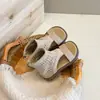 Sandalias Romanas Estilo Vacaciones para Niños 2026 Verano Nuevas de Caña Alta con Punta Abierta para Exteriores Sandalias Elegantes para Niñas Zapatos de Playa