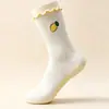 Calcetines deportivos de yoga profesionales, algodón puro, bordados, antideslizantes de silicona, calcetines acolchados para el suelo, calcetines de media pantorrilla para Pilates y fitness en interiores