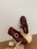 Sapatos Mary Jane vintage estilo francês para mulheres, novo modelo 2026, bico redondo, tira única, design patchwork
