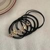 Banda de Goma Elástica Duradera Estilo Pequeño Fragante Cabeza de Aleación Cuerda de Sujeción Simple Elegante Cola de Caballo Anillo para el Cabello de Moda Celebridad de Internet