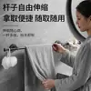 Toallero retráctil de acero inoxidable color gris plomo, barra de toallas para baño sin taladro, colgador de una sola barra para baño