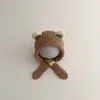 Chapéu de Lã Tricotado à Prova de Vento Quente para Bebê com Proteção de Orelha Unissex Chapéu Cachecol Integrado Temporada Outono Inverno