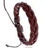 Pulsera punk de fábrica directa de piel de vaca coreana pulsera de cuero tejido retro pulsera suministro de comercio electrónico transfronterizo