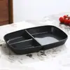 Plato de desayuno dividido para el hogar estilo Ins, plato de fruta, plato largo cuantitativo para reducción de grasa, control de peso, comida, plato de tres compartimentos, venta al por mayor