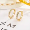 Ear cuff Mobius con incrustaciones de diamantes para mujer, estilo coreano simple, único, círculo otoño e invierno, pendientes populares, joyería para oreja torcida de circonita
