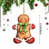 Pendente Acrílico Homem de Gengibre Transfronteiriço Amazon Temushein Nova Decoração de Árvore de Natal 2024