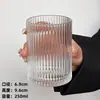Estilo Ins Vintage Simples Doméstico Vidro de Alta Qualidade Listras Verticais Copo Copo de Água Bebida Fria Copo para Leite e Suco