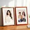 Suporte de Exibição de Porta-Retrato de Família em Madeira Maciça com Acabamento de Alto Padrão, Impressão de Fotos em Nogueira Preta, Moldura Comemorativa para Impressões de Fotos 6 polegadas 8 polegadas