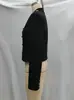 Chaqueta abrigo estilo militar ajustada con textura de terciopelo, cuello mao estilo europeo, botones metálicos, nudo de cuerda 6318246