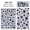 Pegatinas para Uñas Pequeñas Flores Pintadas a Mano en Blanco y Negro Planas de Gama Alta Pequeñas Flores Fragantes Pegatinas para Uñas Joyería Estilo Dh