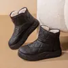 Liquidación En Stock Botas de Nieve de Suela Gruesa Integrada para Mujer 2025 Invierno Nuevo Estilo Zapatos Grandes de Algodón Harbin Plus Terciopelo Botines Cortos