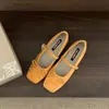 Zapatos Planos de Gamuza con Punta Cuadrada Estilo Hada Francesa para Mujer 2026 Nuevo Estilo Verano/Otoño Zapatos Planos Mary Jane con Lazo para el Trabajo