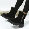 Comercio Exterior Tallas Grandes Botas de Nieve para Mujer 2026 Invierno Nuevo Estilo Terciopelo Plus Zapatos de Mujer Botas Calientes AliExpress Transfronterizo Zapatos de Algodón