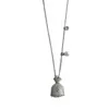 Diseño de Nicho Sencillo y Elegante con un Toque Único de Alta Gama, Bolso de la Suerte de Diamantes Completos Collar de Perlas, Lujo Ligero, Cadena para Clavícula Personalizada y Versátil