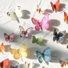 24 Piezas Sombra de Flor Mariposa Acuarela Mariposa DIY Pegatina de Pared Sala de Estar Dormitorio Decoración de Pared de Fondo Cubre Imperfecciones Pegatina de Pared