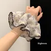 Nuevo coletero floral gris estilo chino para mujer, de alta gama, extragrande, vintage, elegante accesorio para el cabello