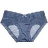 Comercio Exterior Transfronterizo Popular Estilo Francés Puro Lujuria Satén Encaje Ropa Interior Sexy de Cintura Baja Sin Costuras Verano Delgados Calzones