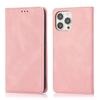 Funda de Cuero para Teléfono Móvil Iphone17Promax con Tacto de Piel Magnética Negra Pura Cuero Liso Maquinado Sencilla Tipo Libro Blanda