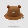 Sombrero de Pescador para Bebé al por Mayor, Lindo Sombrero de Sol con Doble Bola, Versátil Sombrero de Cubo con Letra m, Sombrero Transfronterizo para Niños