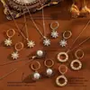 Colgante Vintage Estilo Francés de Perlas y Diamantes para Mujer, Cadena Clavicular de Acero Inoxidable de Gama Alta de Nicho, Collar Geométrico de Lujo Ligero