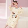 Camisola Feminina Estilo Primavera e Outono Algodão Puro Manga Longa Primavera, Outono e Inverno 2026 Novo Estilo Pijamas Mãe e Filha Infantil Roupas de Casa Femininas