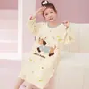 Bata de Noche para Niña Primavera y Otoño Algodón Puro Manga Larga Primavera y Otoño Invierno 2025 Nuevos Pijamas Madre e Hija para Niños Ropa de Casa para Niñas