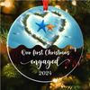 Ornamentos Pendentes Decorativos Acrílicos Planos Transparentes Criativos de Natal Transfronteiriços para Decoração de Árvore de Natal em Casa