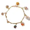 Acero Inoxidable Flor de Cristal Margarita Cristal Cuentas Colgante DIY Aretes Collar Pulsera Accesorios de Joyería