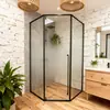 Baño Estilo Australiano Forma de Diamante Puerta Lateral Corredera Cabina de Ducha Baño Pantalla de Cristal Separación Seco y Húmedo Mampara Personalización