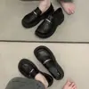 Zapatos de Cuero con Suela Gruesa, Tacón Grueso y Boca Baja, Mocasines Mary Jane de Plataforma Versátiles sin Cordones para Mujer, Colección Primavera 2026